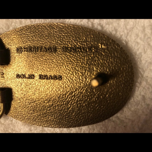 RARE Heritage Cadillac Brass Belt Buckle - Picture 3 of 4